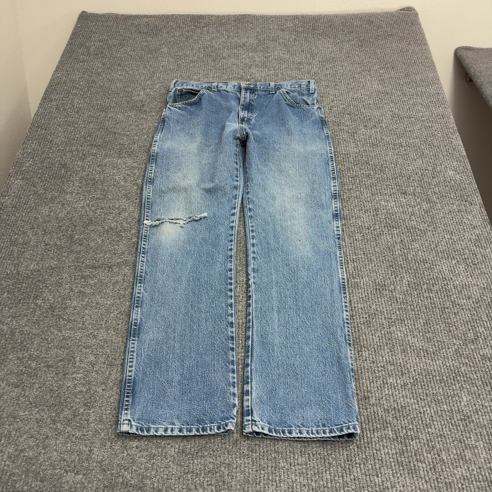 Vintage Dickies Carpenter Jeans Mens 34 Blue Cotton Distressed Work Streetwear